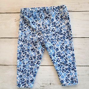 ♡ 5/$20 - Baby Koala Girl's Blue Floral Leggins Newborn